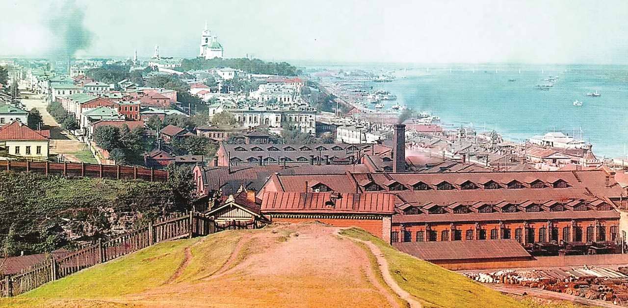С.М. Прокудин-Горский. Вид Перми и реки Камы. 1913 г.